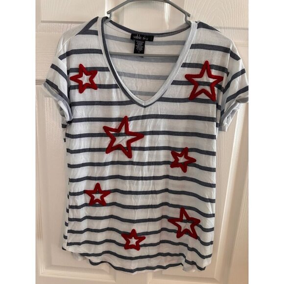 Sable sky star striped patriotic top - Picture 1 of 4